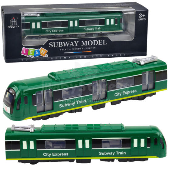 Metro Train City Express Opening Doors Lights Sounds Green