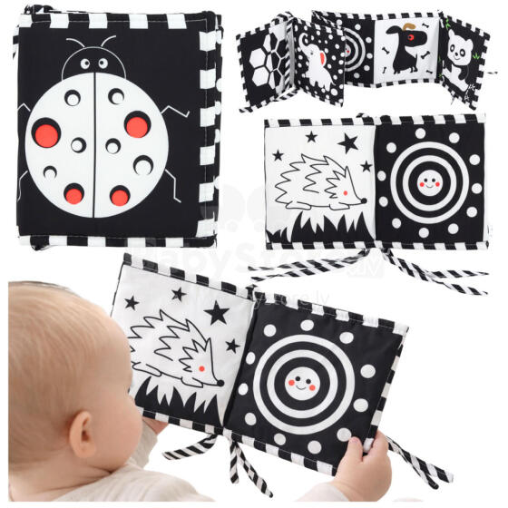 Folding Book Mat 2 in 1 Educational Contrast Double-sided