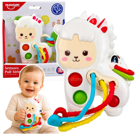 Sensory Toy For Toddlers Llama With Strings Pop-It Beads