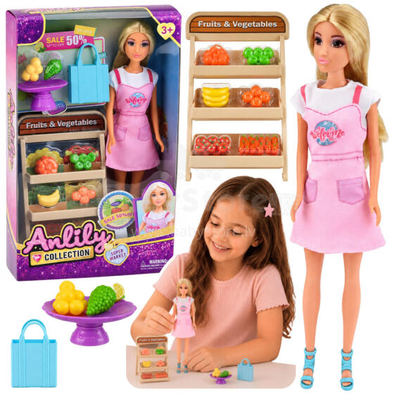Anlily Doll Vegetable and Fruit Seller Shop Accessories Set