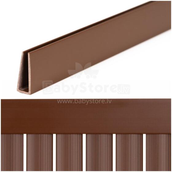 Vāks, 100 cm profils PVC maskēšanas pārsegam balkonam, terasei, žogam, brūns