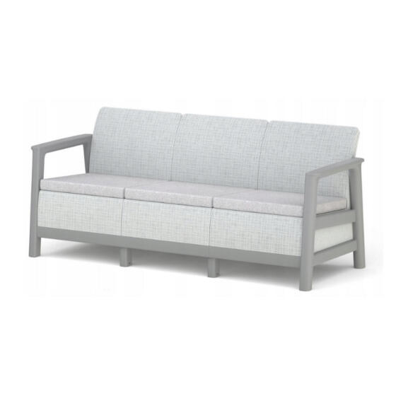 Garden sofa three-seater Scandi Linea 3 Seater Sofa light gray/dark steel gray