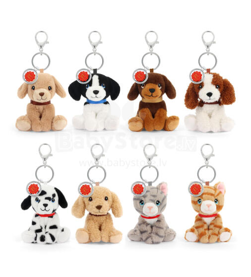 Keel Toys Keeleco Bag Charm: Puppy & Kitty Love, 12 cm - 8 designs
