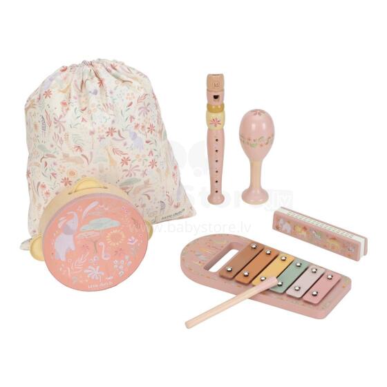 Little Dutch Music Instruments Set Safari Friends Pink FSC Art.7474
