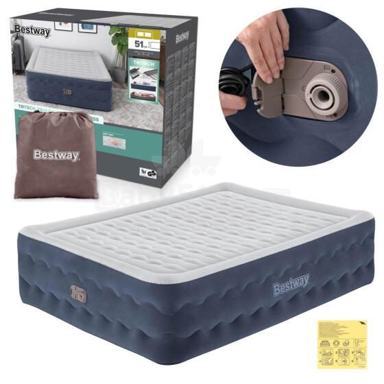 Надувной матрас 203x152x51 см с встроенным электрическим насосом Bestway 6716P
