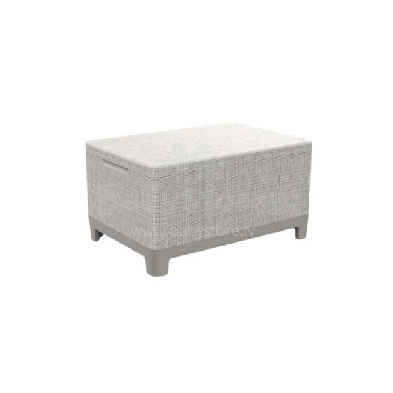 Garden table/storage box Scandi Storage Table pebble grey/light beige