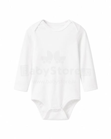 So Cute Cotton Baby Body  Art.296920 White bodijs no 100%  kokvilna ar garām piedurknītēm (56-98 cm)
