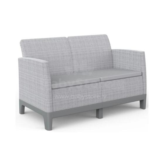 Garden sofa two-seater Scandi Form 2 Seater Sofa light gray/dark steel gray
