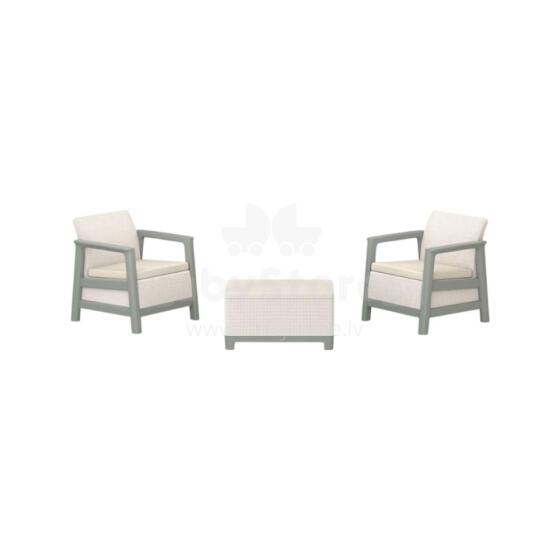 Комплект садовой мебели Scandi Linea Balcony Set серый галька/шалфейный оттенок камня