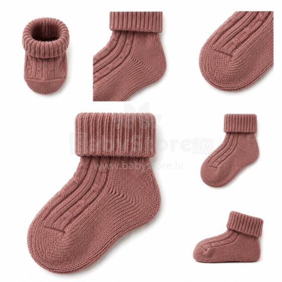 So Cute Wool Natural Eco Socks Art.296940 Brown Dabīgas vilnas adītas bērnu zeķītes