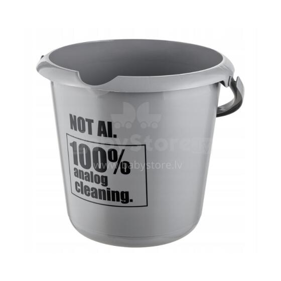 Декоративное ведро 10 л Ilvie &amp;quot;Not Ai&amp;quot; &Oslash;30x28 см, серое.