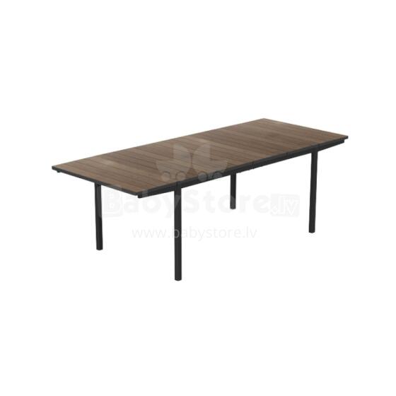 Садовый стол-трансформер Deco Porto Nova Extendable 160-240, цвет орех/черный