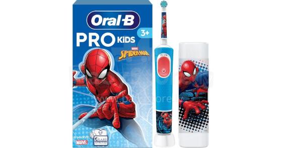BRAUN Vitality Pro bērnu el.zobu birste, Spiderman ar futlāri