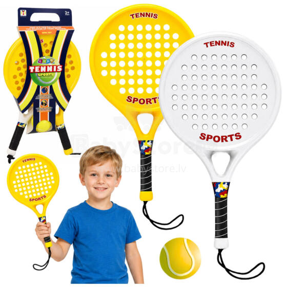 Sporta komplekts pludmales tenisa, dārza tenisa, raketēm, putu bumbai