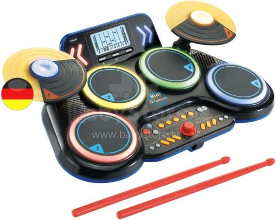 VTech Kidi DJ Drums Art.297323 elektroniskās bungas ar gaismas efektiem un mācību režīmu - bērniem no 6 līdz 12 gadu vecumam