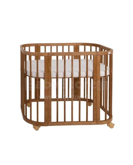 Waldin  Bed Crib  5 in 1 Art.297545 Grey Koka  daudzfunkcionāla gulta 5 vienā ar matraci