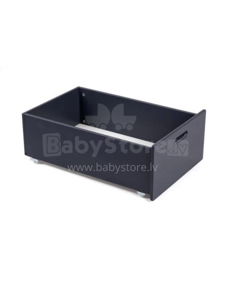 Waldin  Drawer 7 in 1 Collection Art.297558 Graphite The storage drawer is compatible with both the classic 7-in-1 crib and the oval 7-in-1 crib.