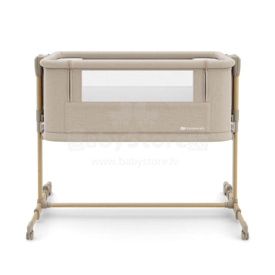 KINDERKRAFT NESTEE GROW 2 bedside crib beige wood