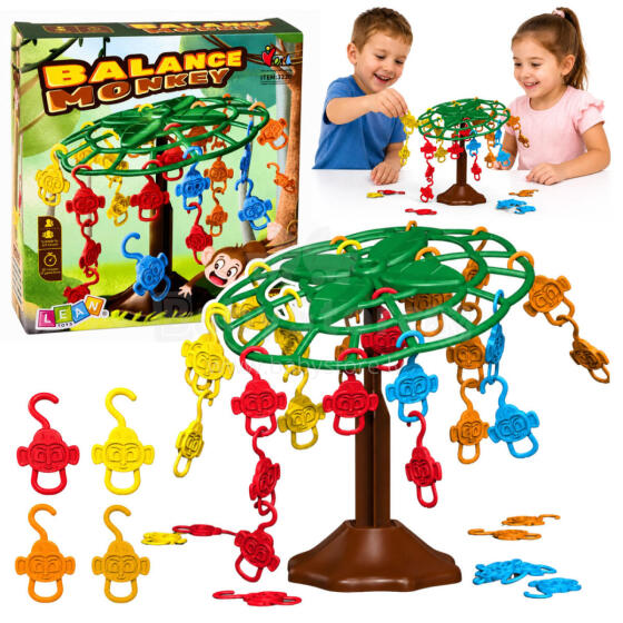 Family Arcade Game Balancing Falling Monkeys Tree