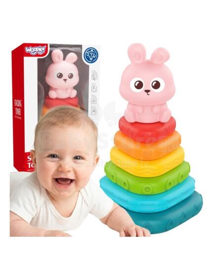 WOOPIE BABY Sensory Pyramid Tower Sorter Bunny 6m+