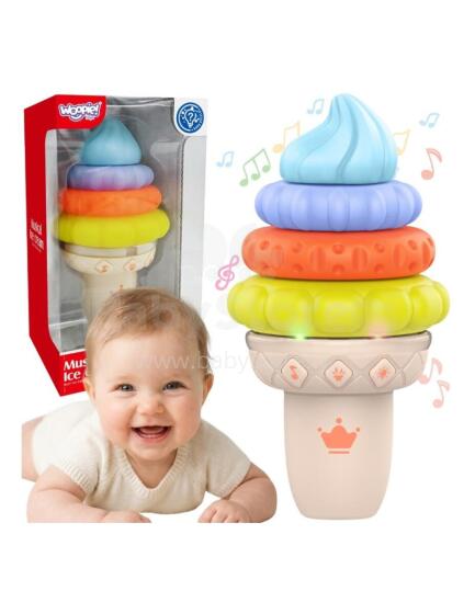 WOOPIE BABY Mūzikas Saldējuma Izglītojošs Sensora Puzle 5 gab. Skaņa Gaismas