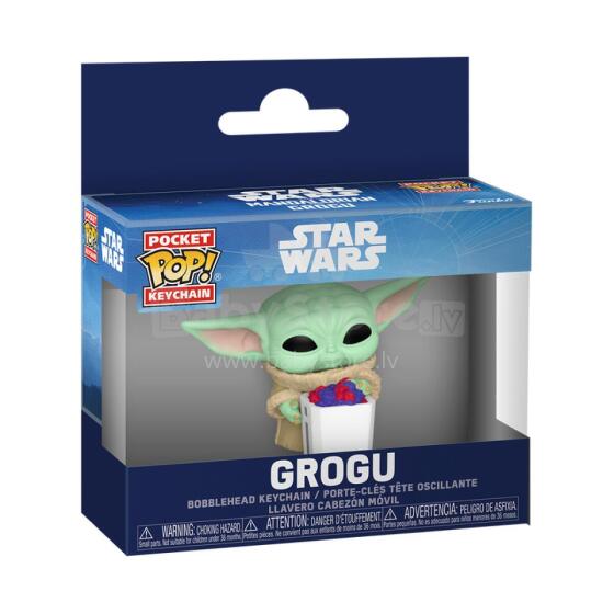 FUNKO POP! Брелок: Mandalorian & Grogu - Grogu with Snack
