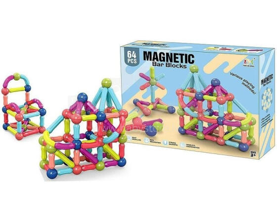 Bloks - 606739 - MAGNETIC - 64 pcs