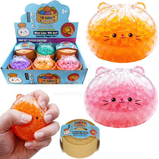 GNIOTEK SQUISHY PIEROŻEK KOTEK Z KULKAMI