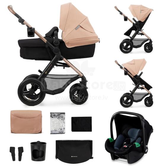 Kinderkraft Moov2 Air 3in1 Art.297978 Beige Bērnu ratiņi trīs viena