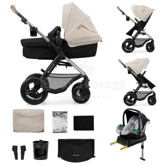 Kinderkraft Moov2 Air 4 in1 Art.297980 Grey  Детская коляска 4 в 1 c базой Isofix