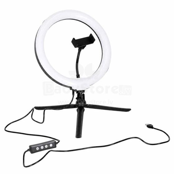 Ikonka Art.KX2769 Lampa pierścieniowa do selfie LED RGB na statywie