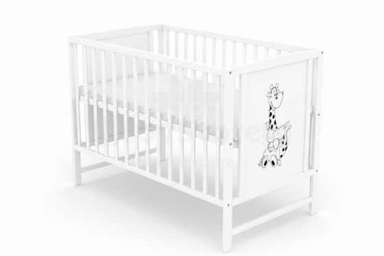 Elf Bed Bloom Art.298070 White Bērnu koka gulta 120x60cm