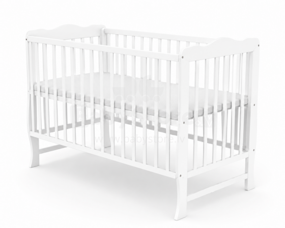 Elf Bed Juniper Art.298074 White Детская деревянная кроватка 120x60см
