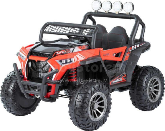 Battery Car - 12V - 4WD - leather seats - NEL918 - MOSTER -  RED