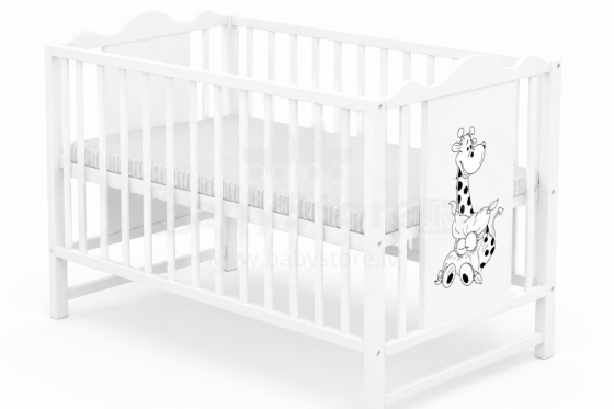 Elf Bed Petal II Art.298141 White  Bērnu koka gulta 120x60cm