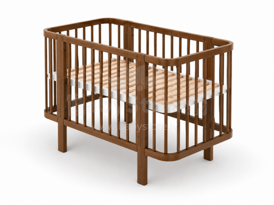 Elf Bed Kalmia Art.298152 Nut  Wooden baby crib 120x60 cm
