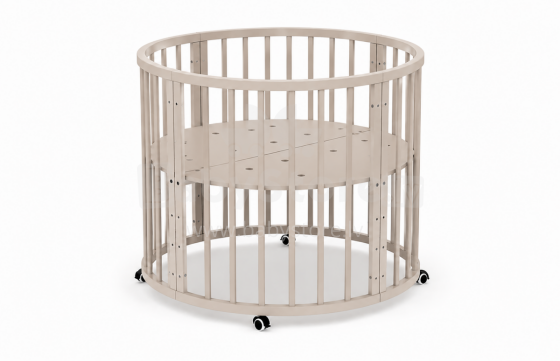 Elf Bed Crib Roundy  Art.298160 Cashmere Apaļa koka gultiņa