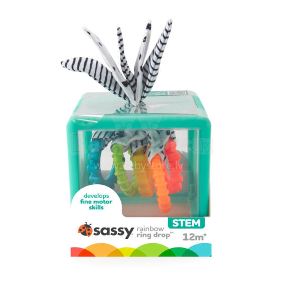 Sassy Montessori coordination sensory Ring Drop – soft top box with rings