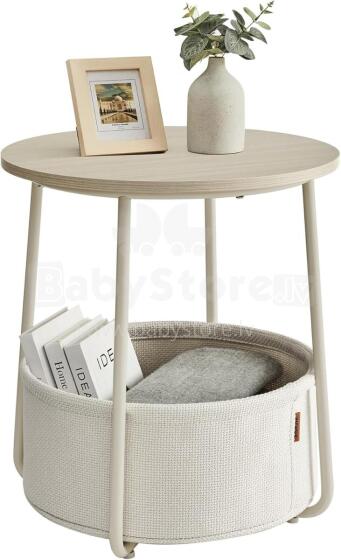 ModernHome Vasagle Lilea Collection Art.298330 Round coffee table with storage and bedside table
