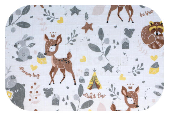 Подгузник - 26926 - TETRA PRINT - EGA - LUX - JELONEK - КОРИЧНЕВЫЙ - размер 70x80 см