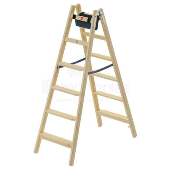 Kāpnes divpusējās H77 ComfortLine / koka / 2x6 pakāpieni