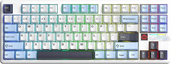 Gasket F87 Pro V2 Glacier Blue Star Vector RGB Tastatūra