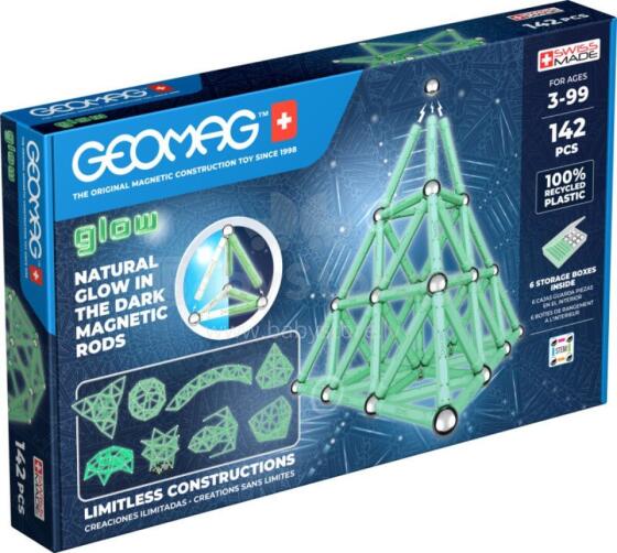 Magnetic constructor - Glow (142 pcs.)