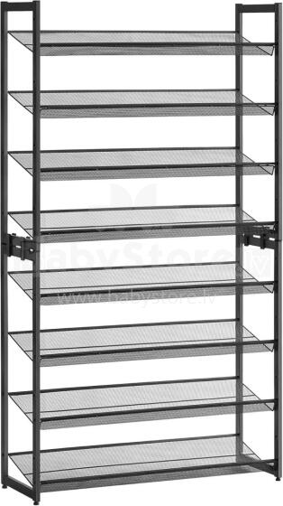 Metal Shoe Storage Art.299214 Black Shoe rack, metal cabinet with shelves