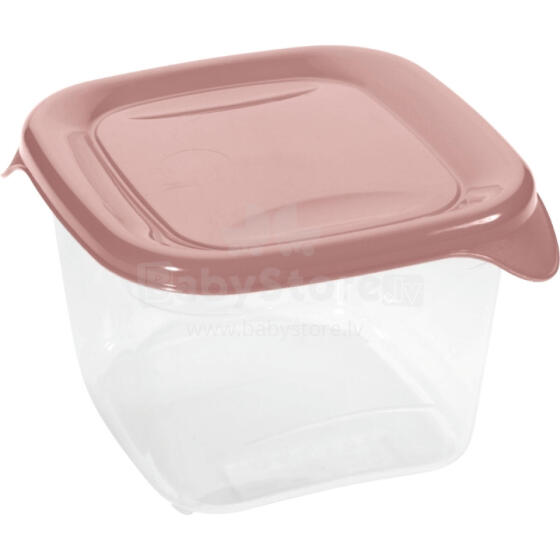 Pārtikas trauciņš kvadrāts 0,45L Fresh&amp;amp;Go rozā