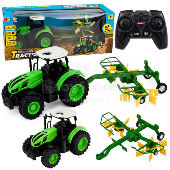Tālvadības traktors ar grābekli RC gaismas 1:24