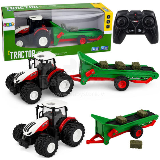 Tālvadības lauksaimniecības traktors ar konveijera jostu RC Bale Lights 1:24