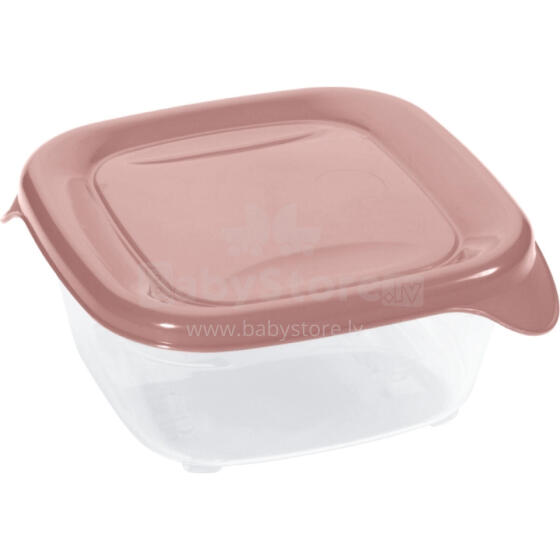Pārtikas trauciņš kvadrāts 0,8L Fresh&amp;amp;Go rozā