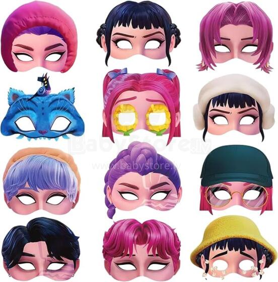 Paper Party Masks Huntrix Art.299487 Paper carneval mask, 1 pc.