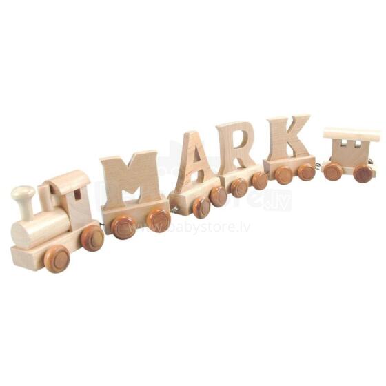 Bebe Basic Wood ABC Art.BN82232 Vagons ar Burtu,1 gab